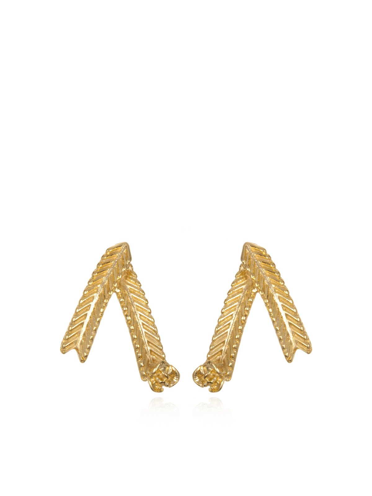Accessories,Designers - Rosegold Wheat Flower Stud