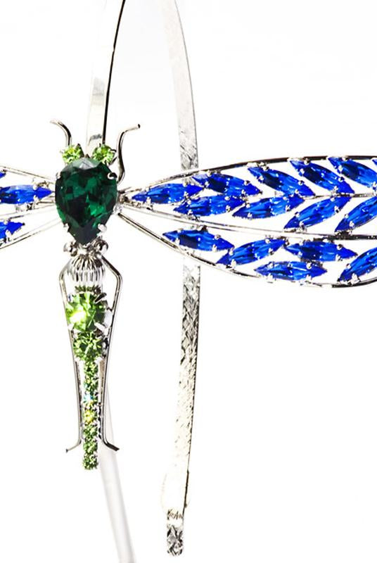 Accessories,Designers - Siam Crystal Dragonfly-motif Headband