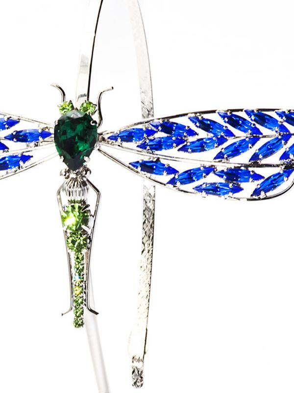 Accessories,Designers - Siam Crystal Dragonfly-motif Headband