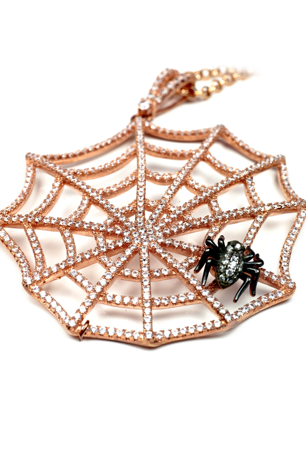 Spider Pink Gold Necklace, KOUKLA - elilhaam.com