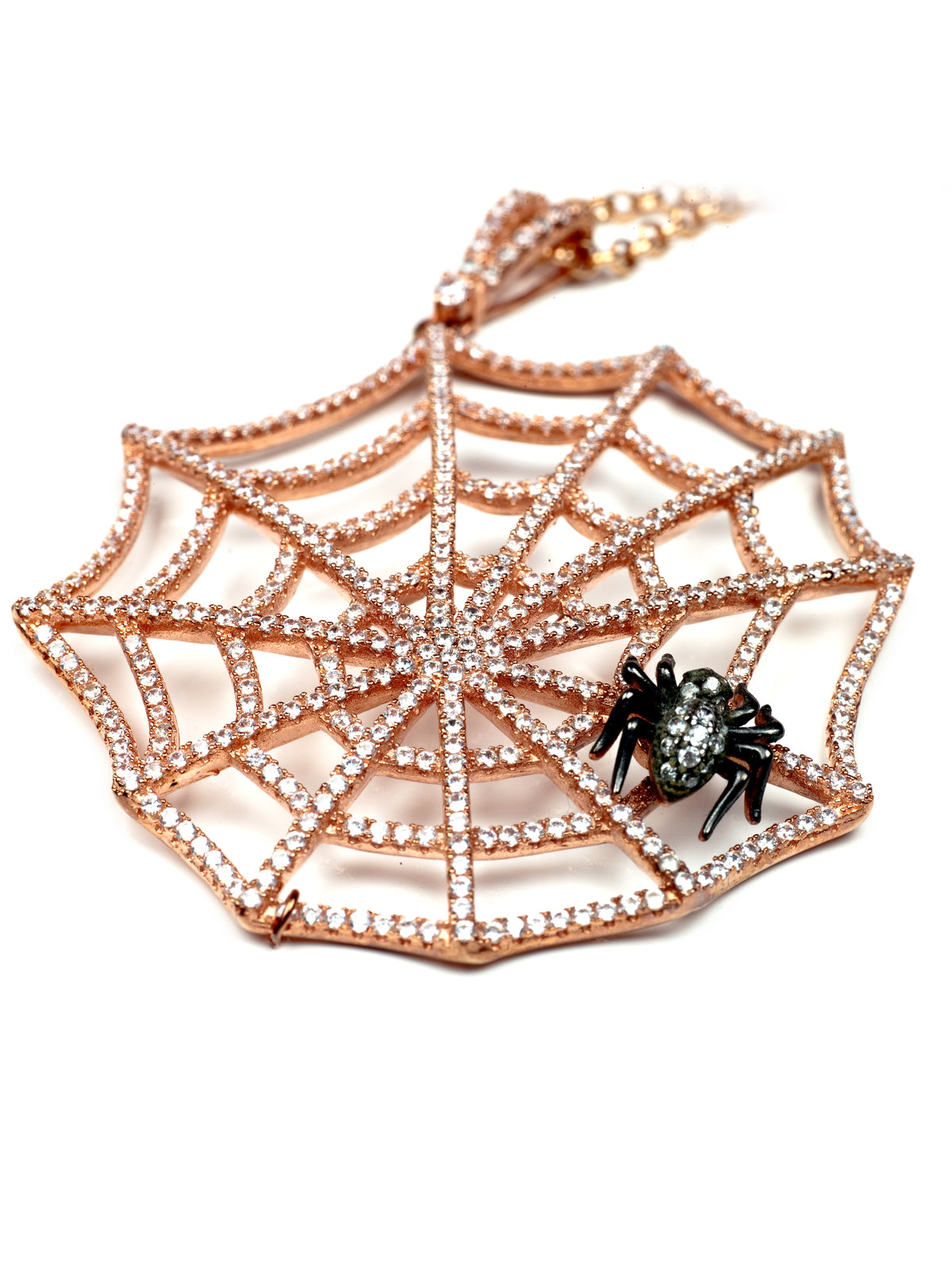 Spider Pink Gold Necklace, KOUKLA - elilhaam.com