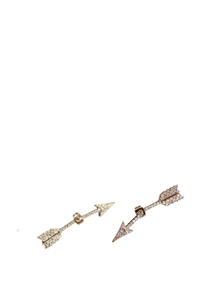 Gold plated arrow earrings
