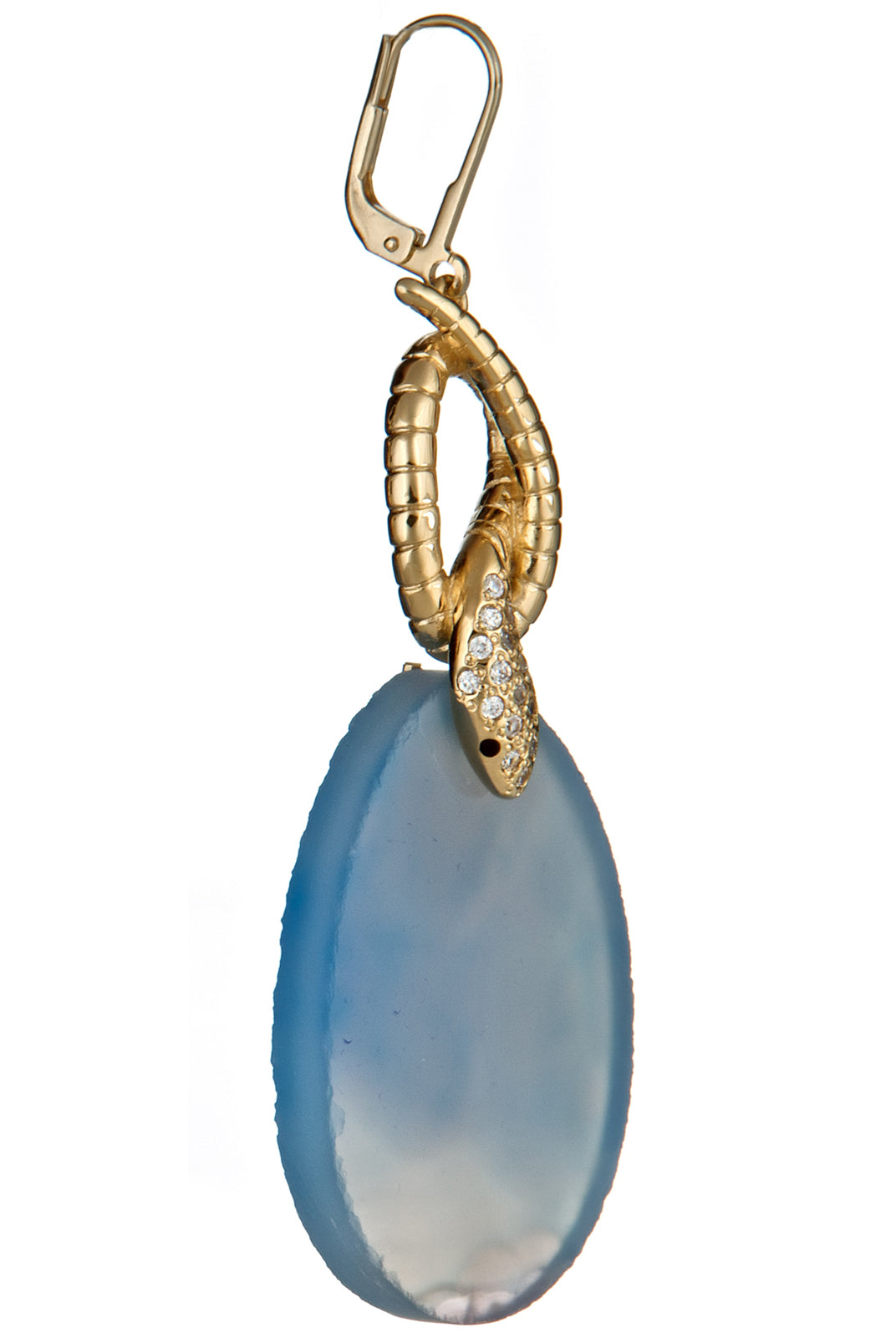 Druzy Snake Twisted Earring, ISHARYA - elilhaam.com