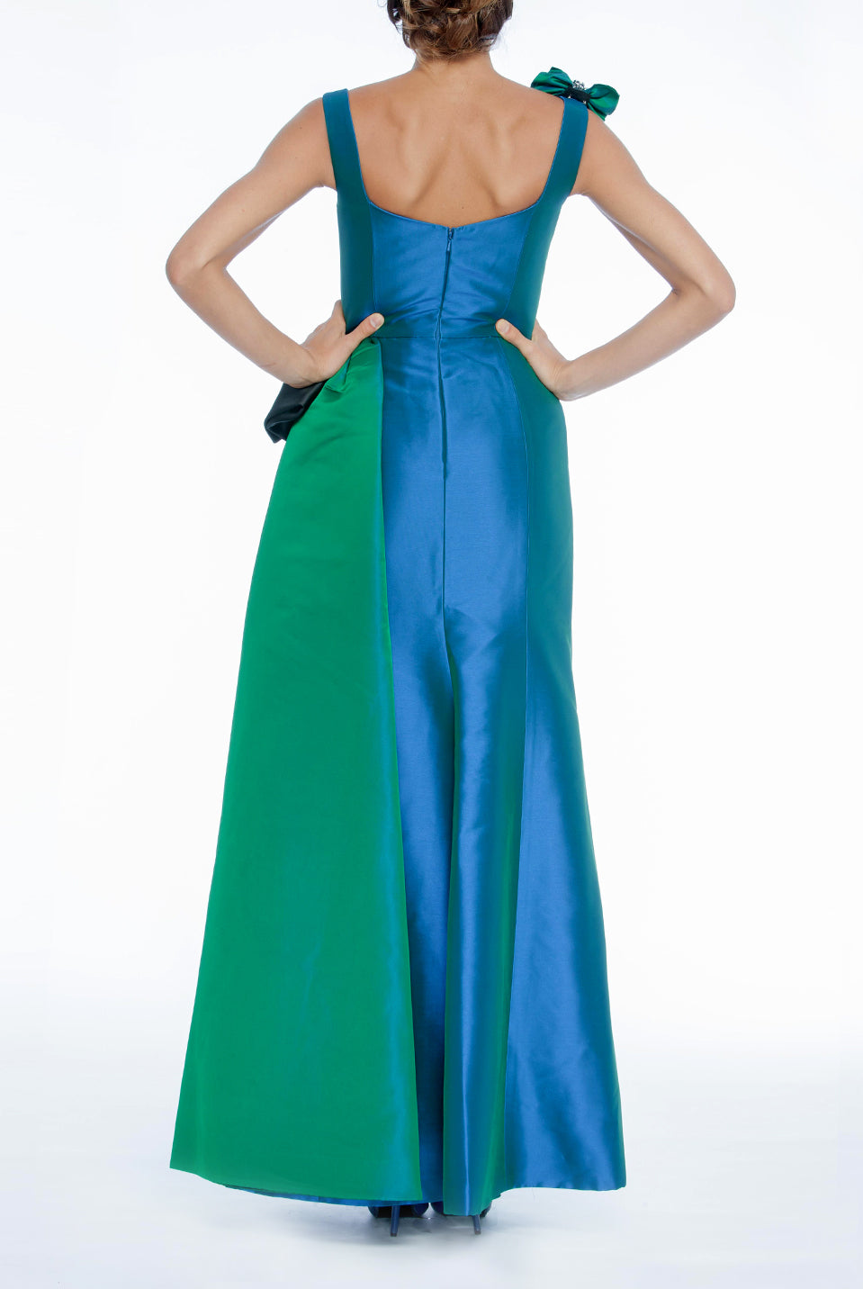 Empire Jade Taffeta Gown, DORIAN HO - elilhaam.com