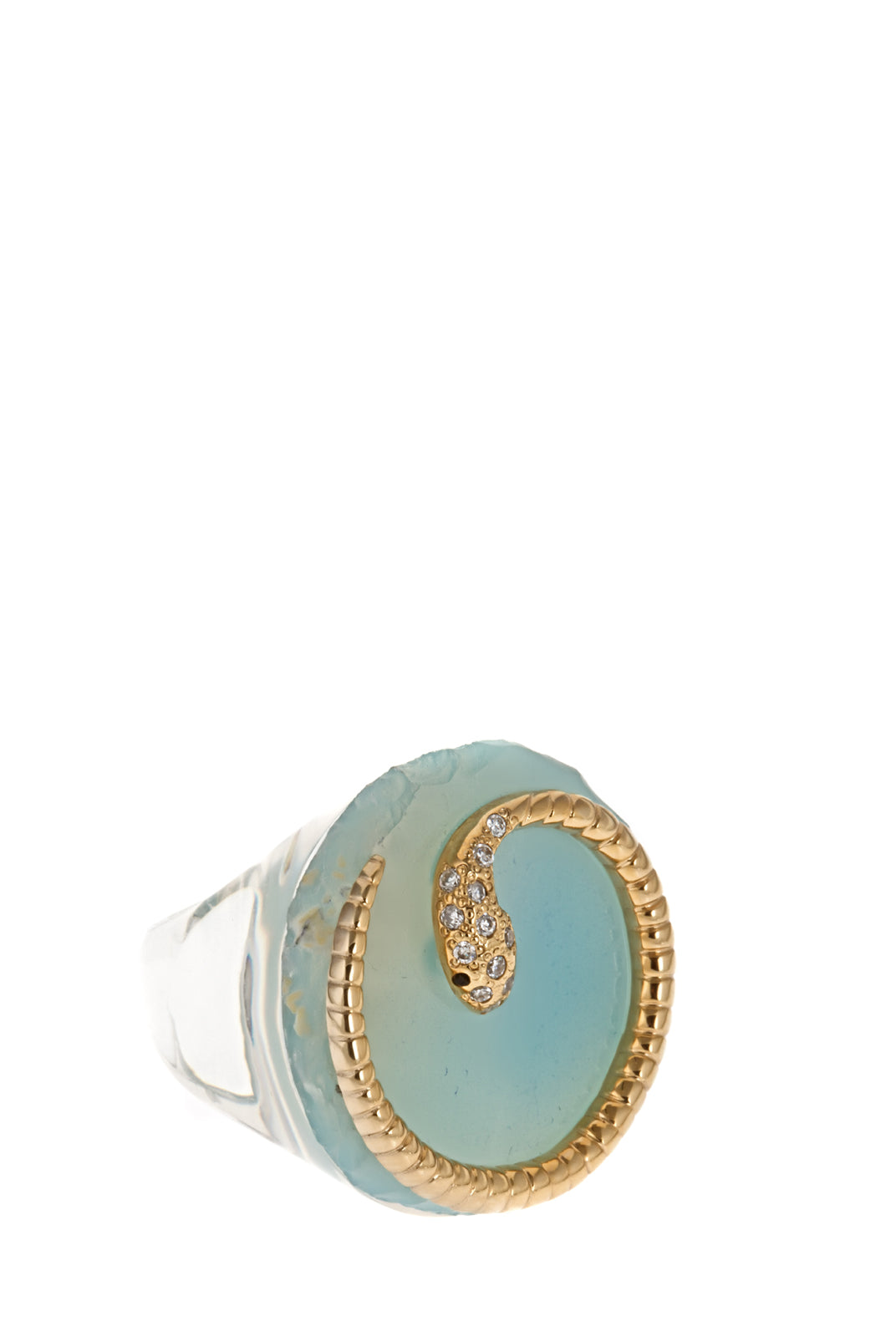 Druzy Snake Resin Ring, ISHARYA - elilhaam.com
