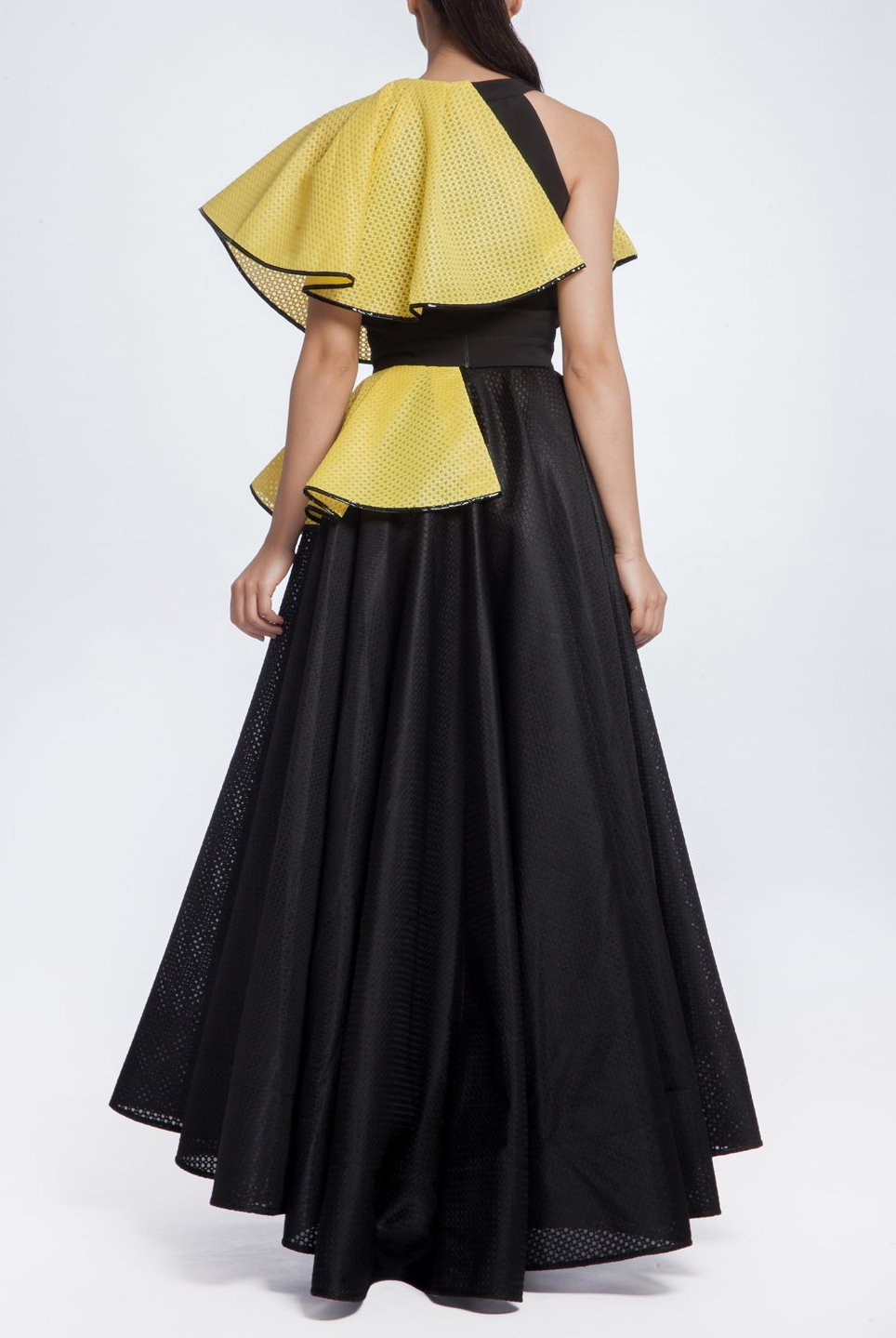 Black Pleated Long Skirt, AVARO FIGLIO - elilhaam.com
