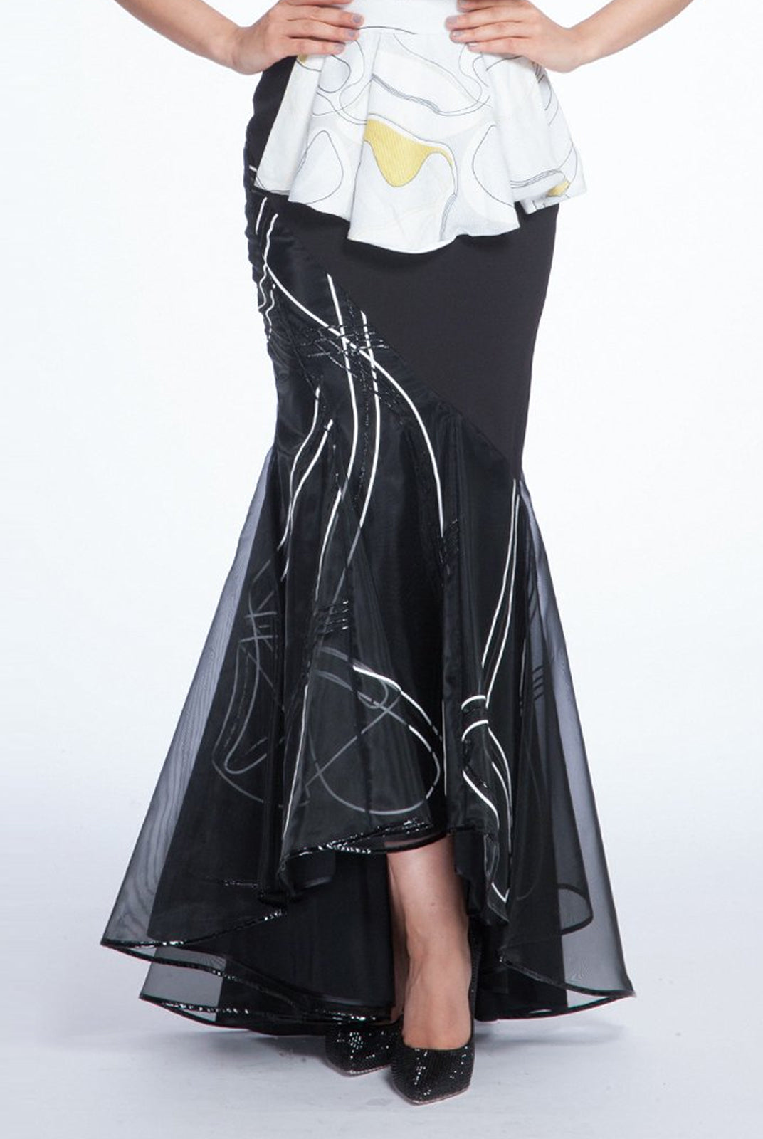 Black Mermaid Skirt, AVARO FIGLIO - elilhaam.com