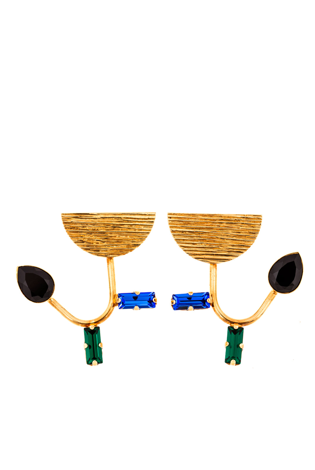 Tullips Emerald Sapphire Earrings, 10 DECOART - elilhaam.com