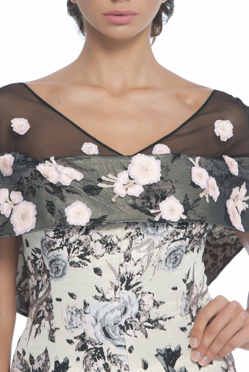 Brocade Gown, BADGLEY MISCHKA - elilhaam.com