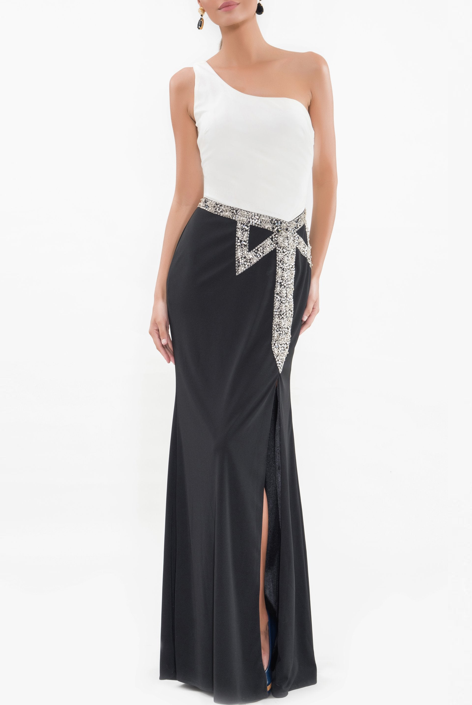Clothes,Designers - One Shoulder Bow Gown
