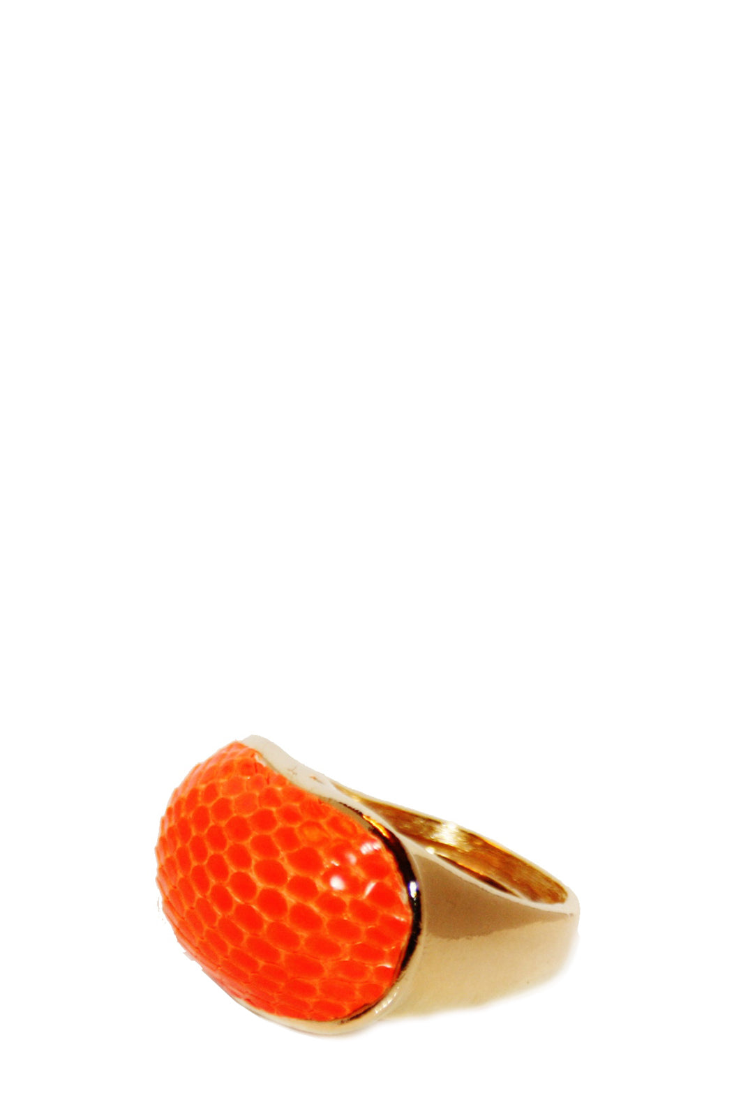 Exotic Dome Ring in Mandarin Lizard Skin, TED ROSSI - elilhaam.com