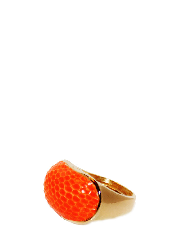 Exotic Dome Ring in Mandarin Lizard Skin, TED ROSSI - elilhaam.com