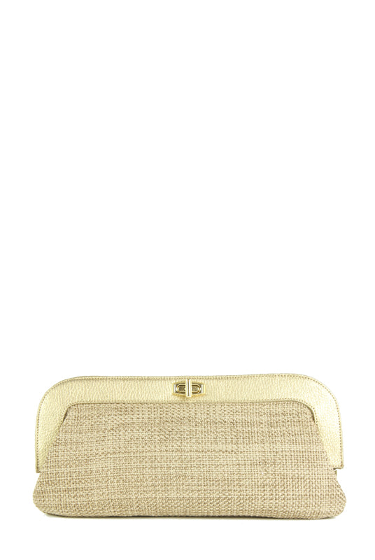 Metallic Jute Ivanka Clutch, IVANKA TRUMP - elilhaam.com