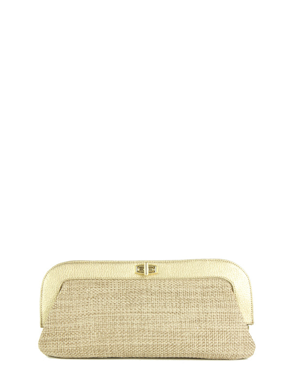 Metallic Jute Ivanka Clutch, IVANKA TRUMP - elilhaam.com