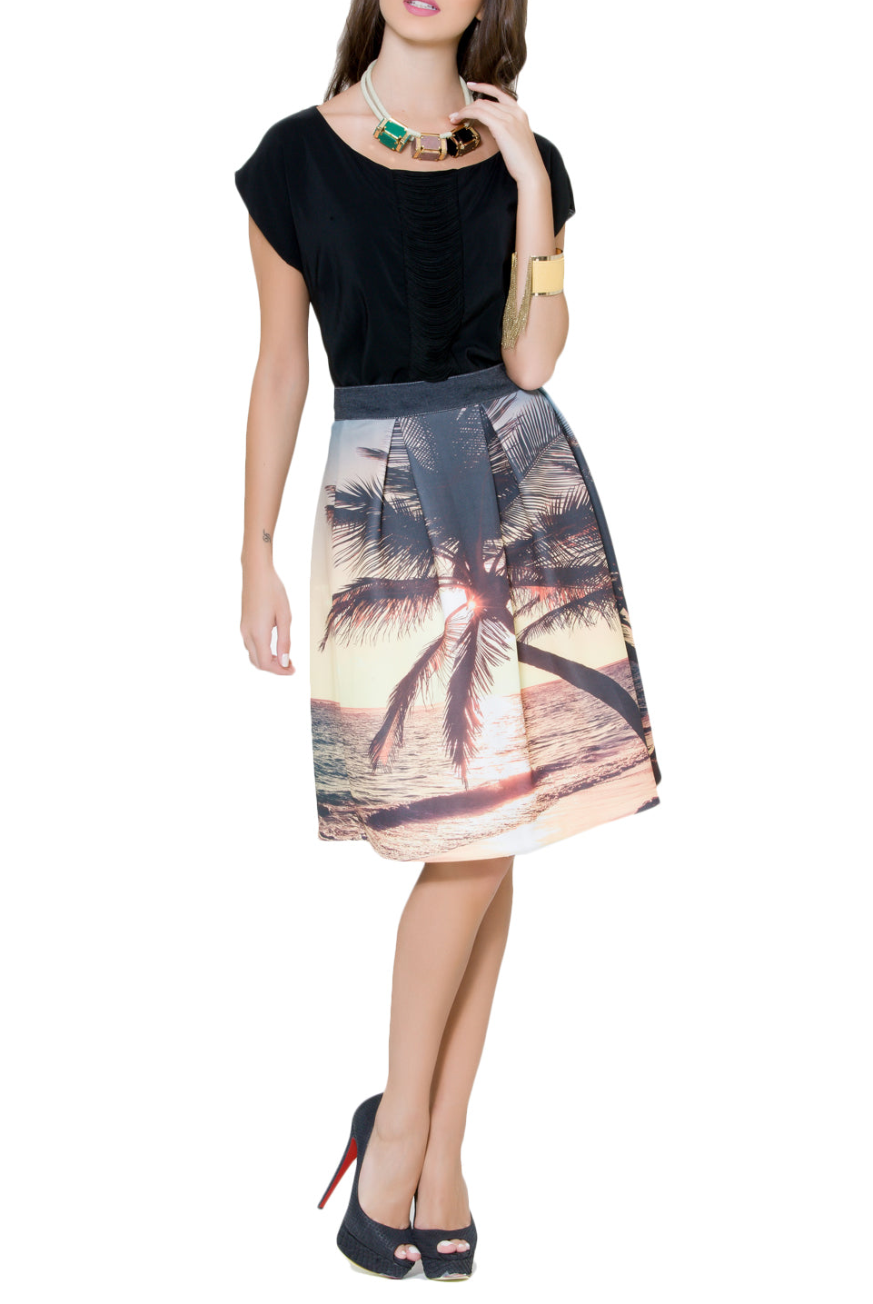 Pleated Skirt, CJF - elilhaam.com