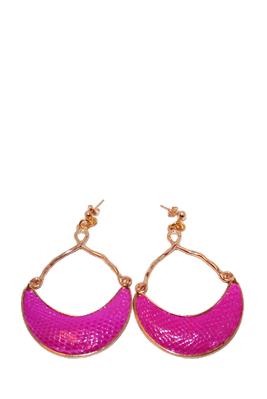Lizard Half Moon Earring in Amethyst, TED ROSSI - elilhaam.com