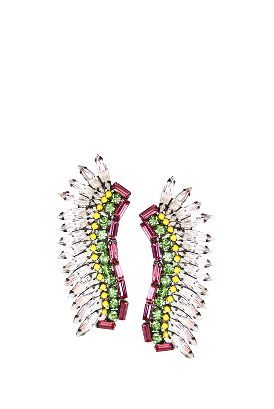 Large wings feather earrings, JOANNA LAURA CONSTANTINE - elilhaam.com
