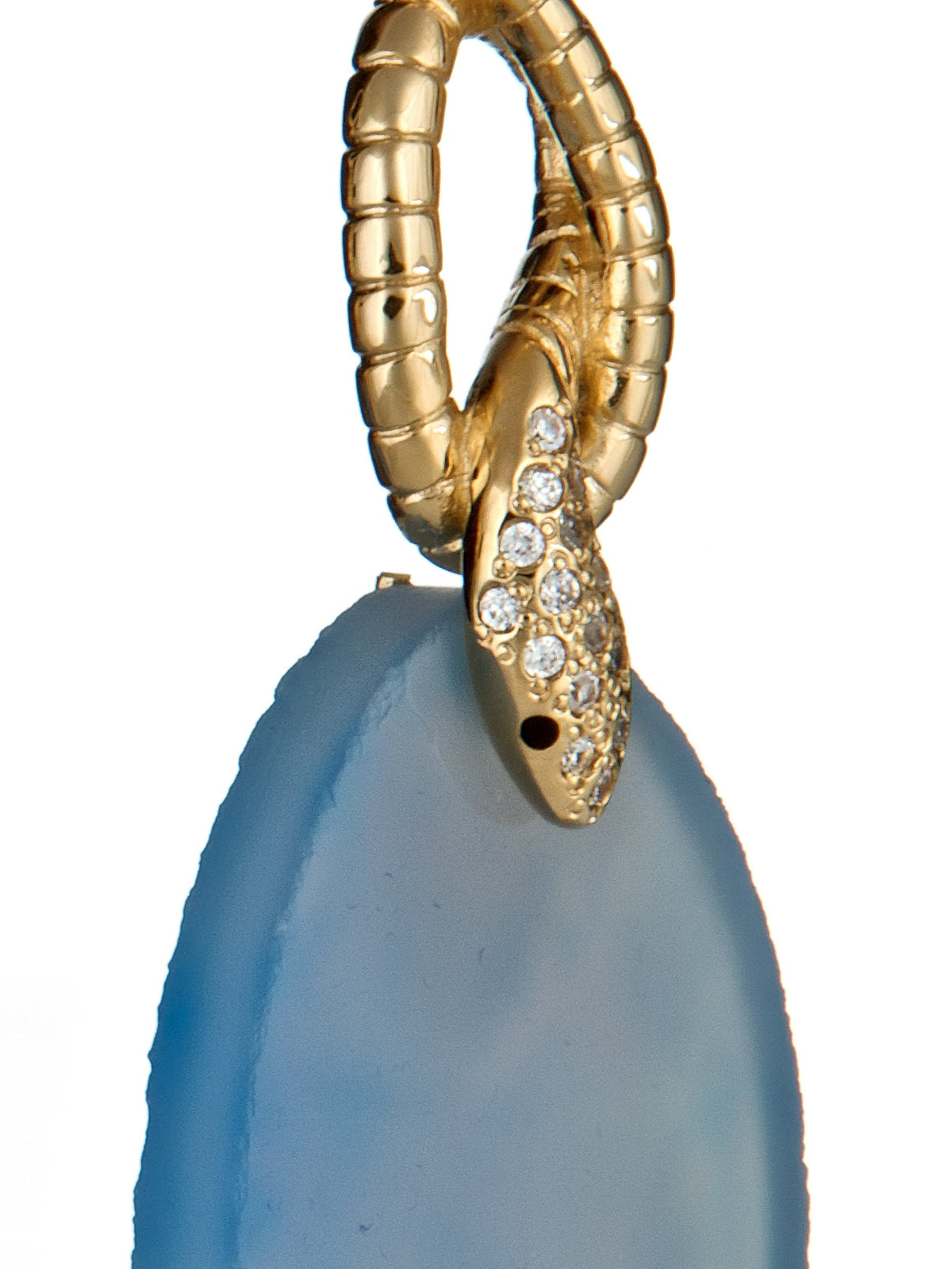 Druzy Snake Twisted Earring, ISHARYA - elilhaam.com
