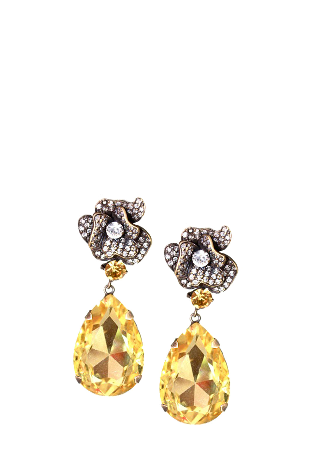 Bronze plated flower Earrings, JOANNA LAURA CONSTANTINE - elilhaam.com