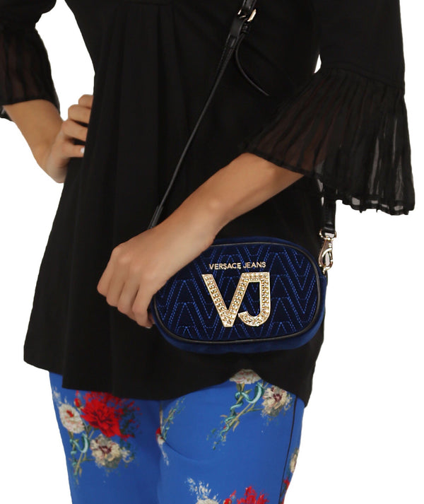 Blue Velvet Mini Cross-body Bag