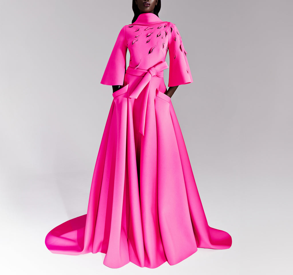Flashy Pink Scuba Dress