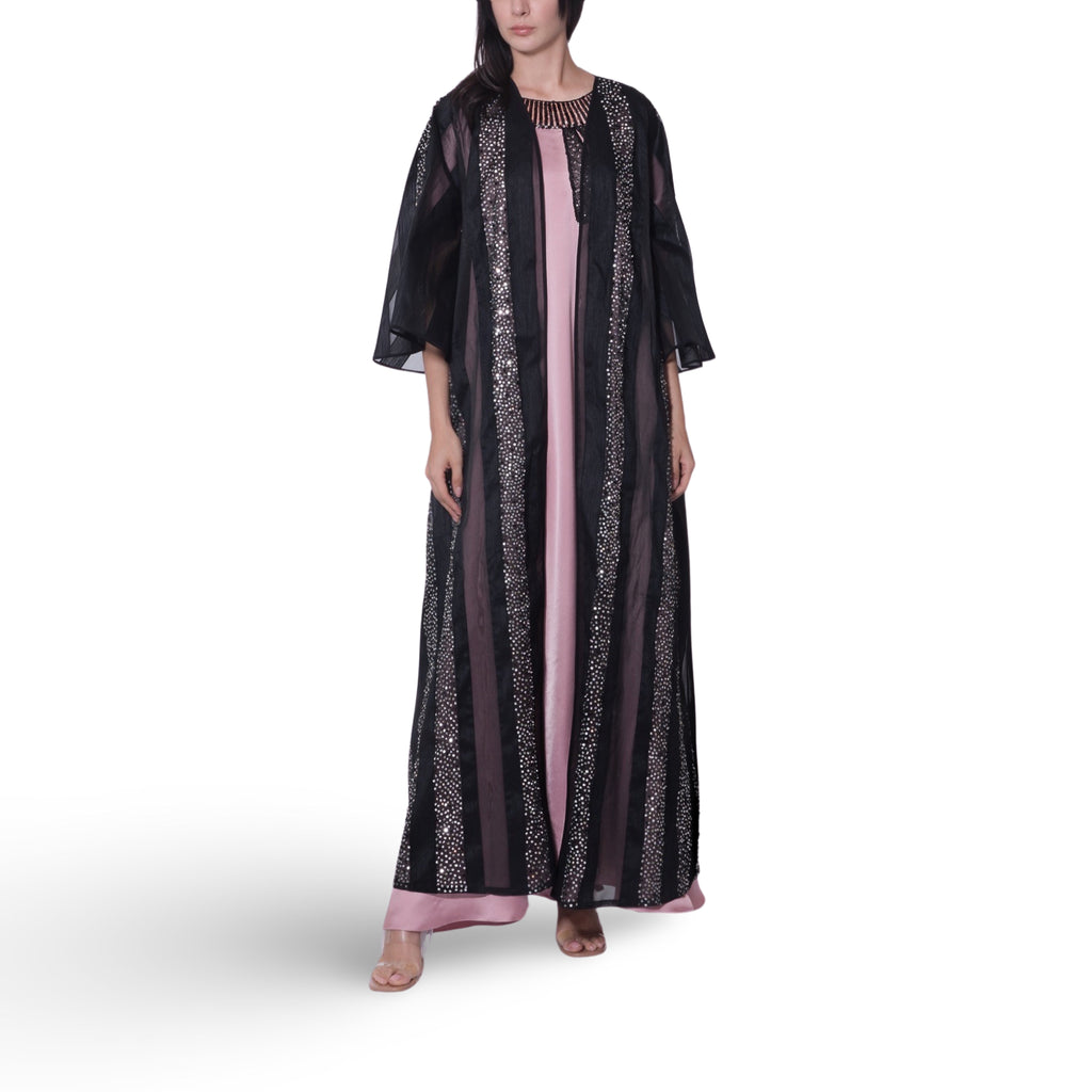 Black Beaded Embellishment Abaya