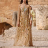 Beaded Tulle Dress with Shawls