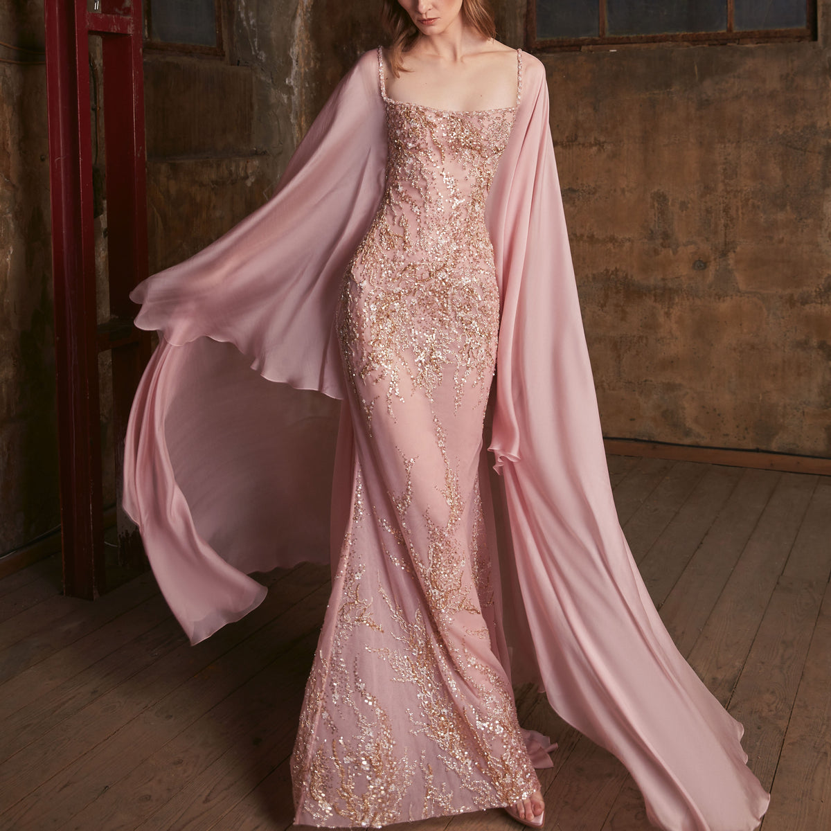 Head To Toe Embroidered Tulle Dress by Tony Ward