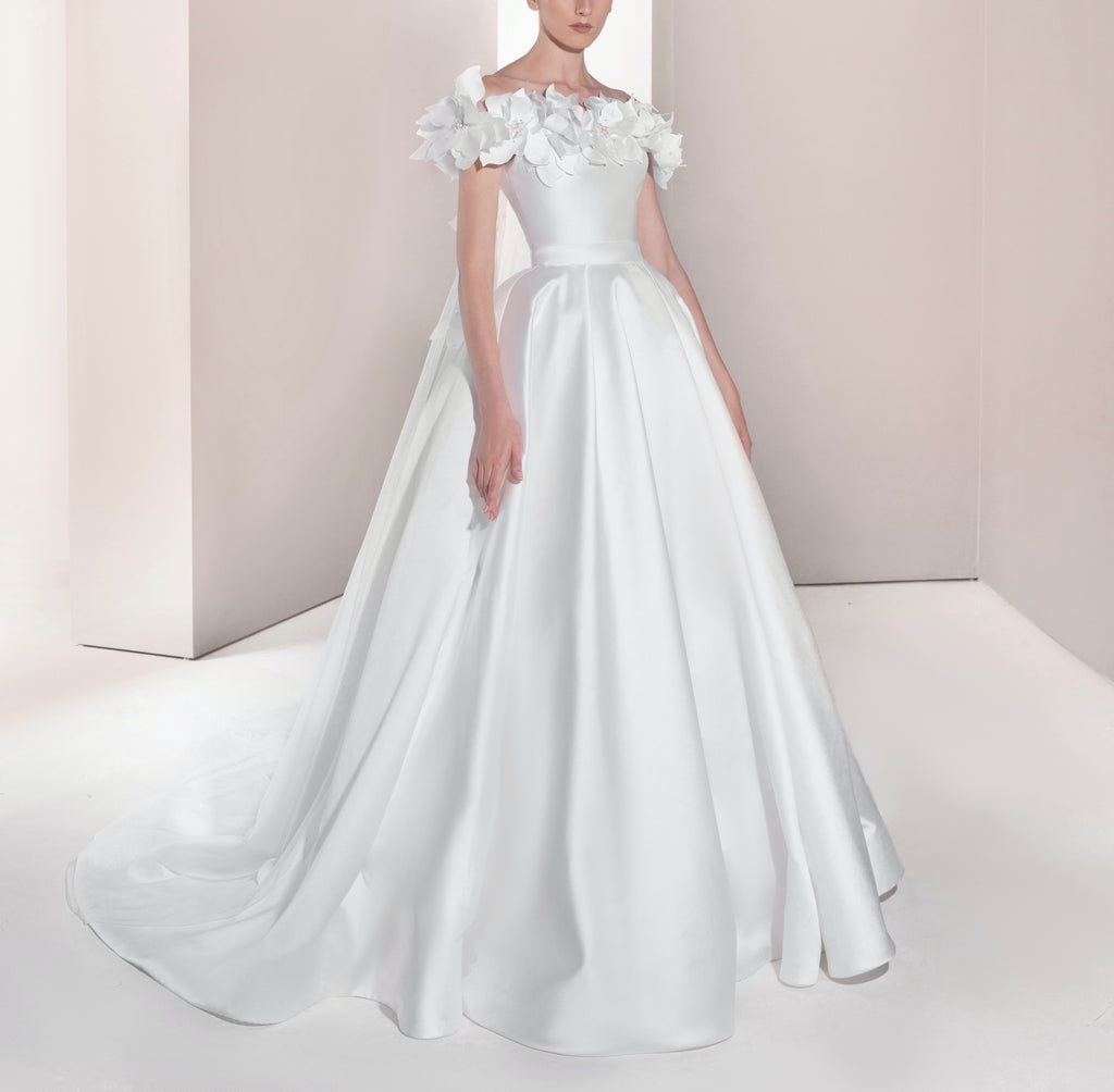 Bridal Princess Cut Gown in Silk