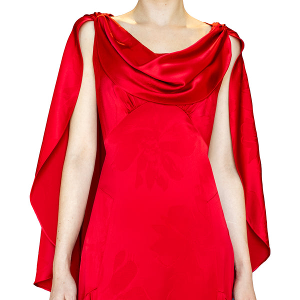 Scarlet Red Elegance Evening Gown