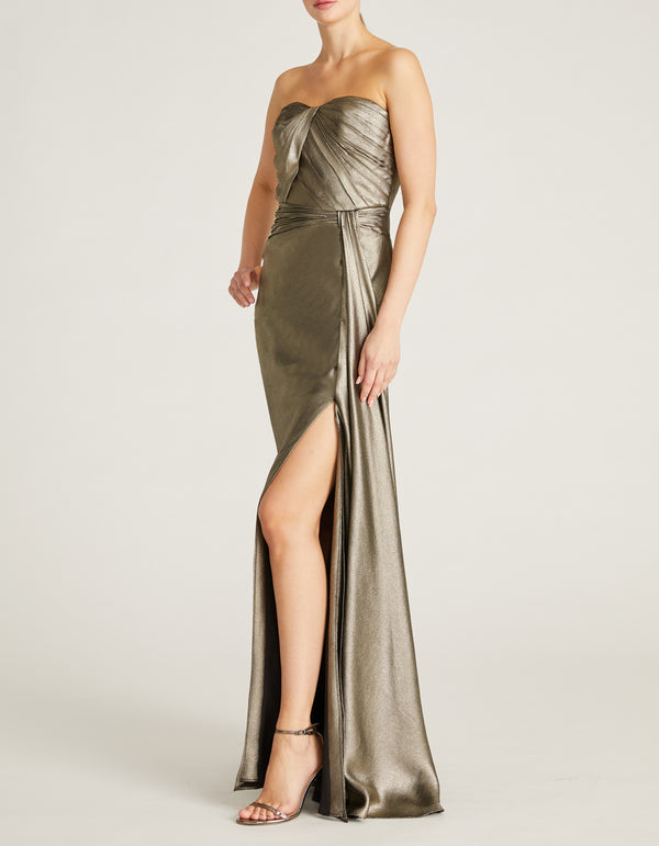 Farren Strapless Draped Gown