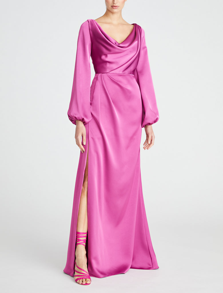 Eliana Cowl Satin Gown