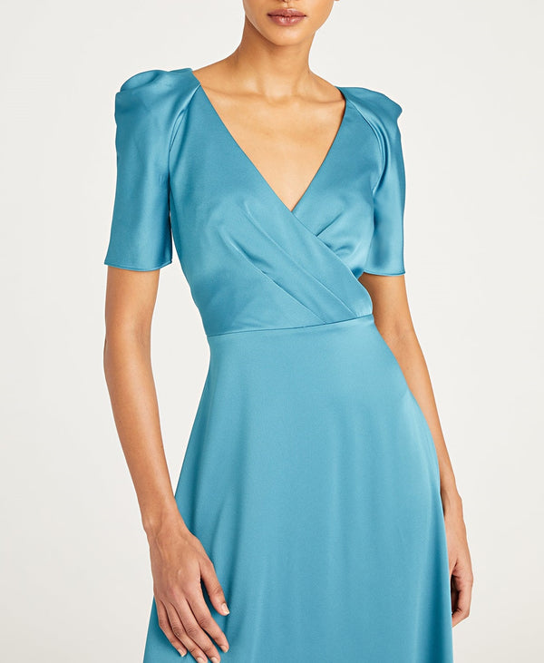 Marina V Neck Satin Gown