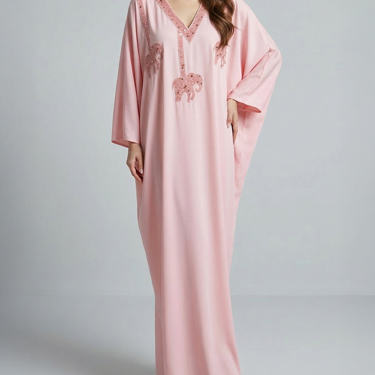 Pink Elephant Kaftan By ELBAS – Elilhaam