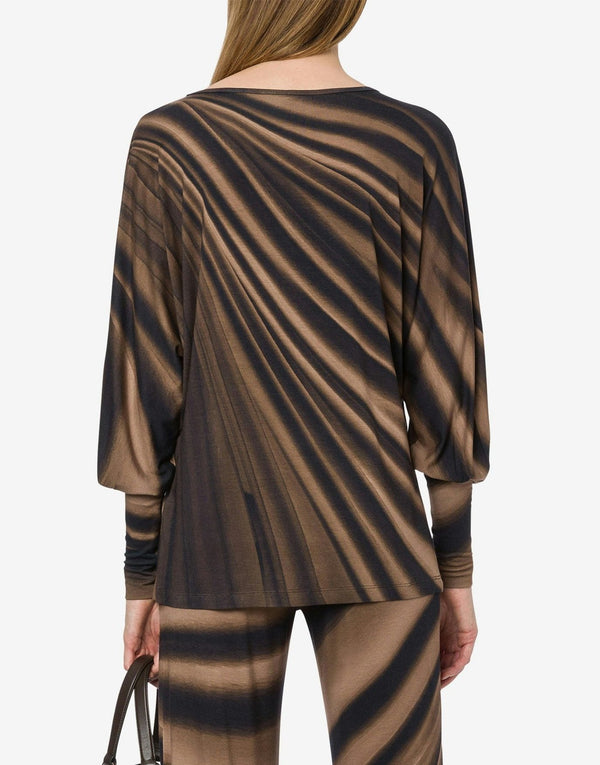 Drapery Printed Sustainable Viscose Jersey Upper Body Garment