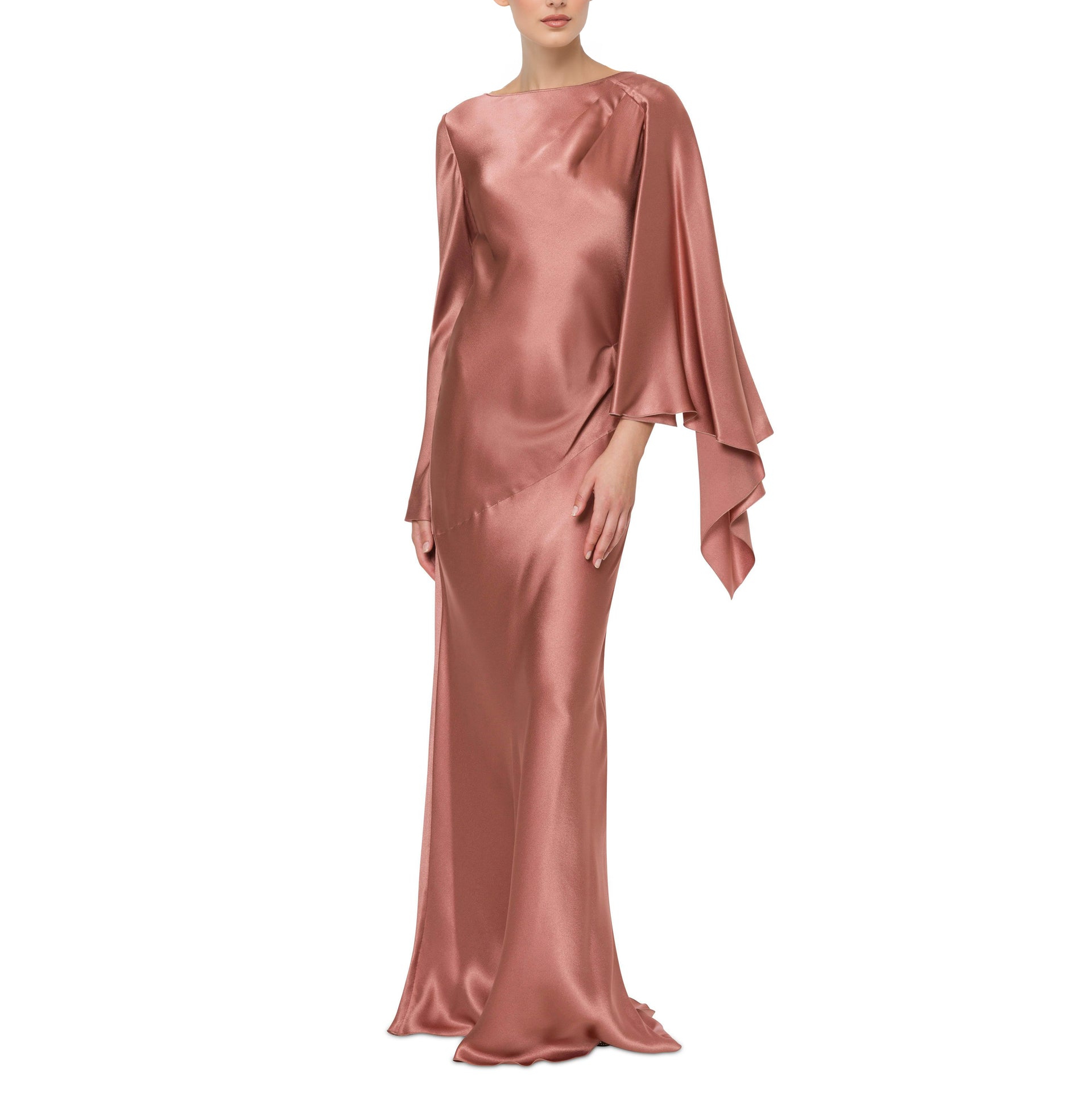 alberta ferretti dress Violet Satin Long Dress by Alberta Ferretti – Elilhaam