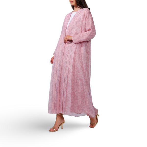 Custom Designed Light Linen Print Abaya
