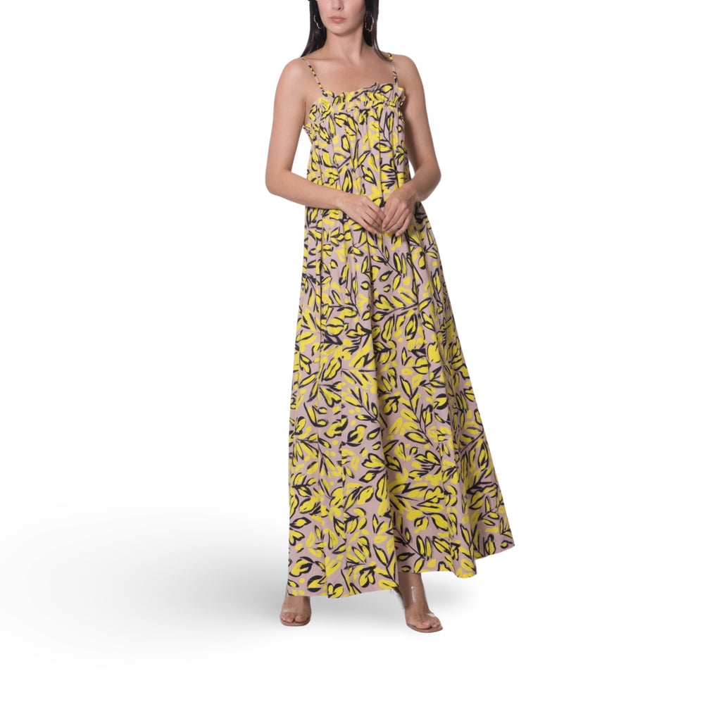 Yellow Multi Printed Long Dress