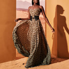 Edgy Strapless Silk Georgette Dress by Tony Ward