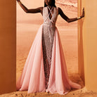 Quartz Pink Tulle Dress With Overskirt by Tony Ward