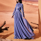 Blue Serenity Muslin Cape Dress by Tony Ward