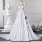 Long-Sleeve Sheer Lacey Dress by Tony Ward