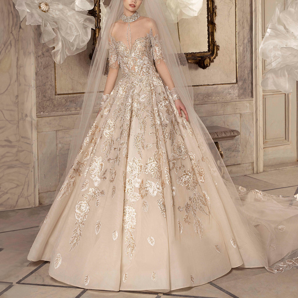 ‚ Roses Embroidered Tulle Gown by Tony Ward
