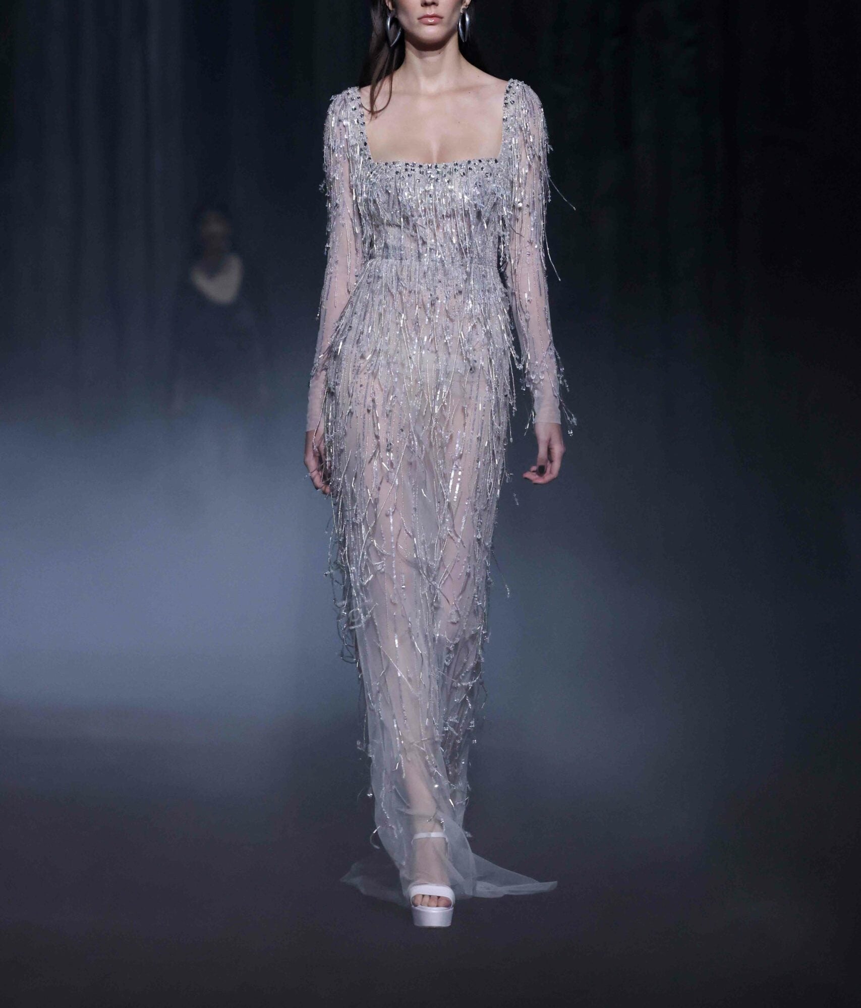 Beaded online tulle dress