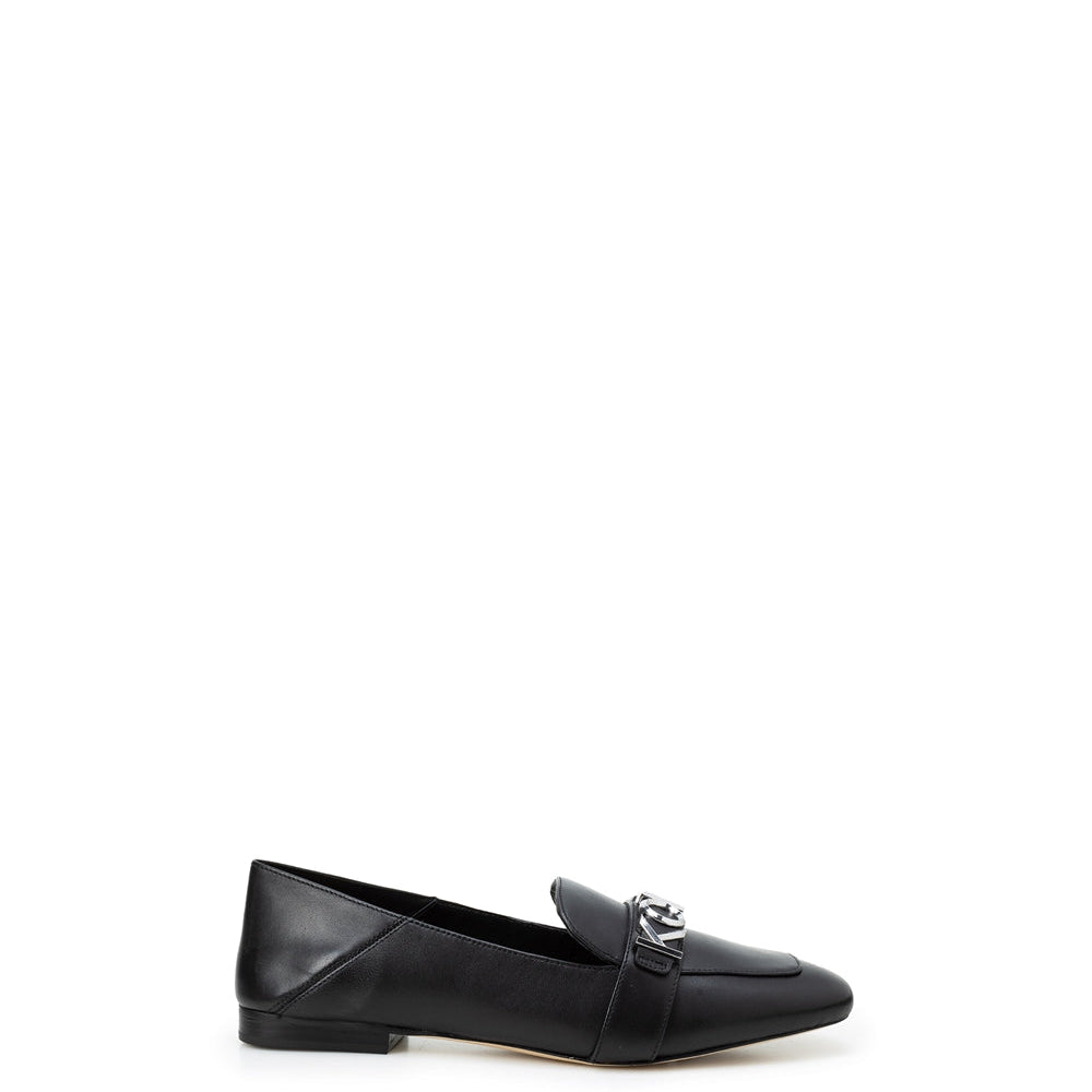 Black Madelyn Leather Loafers