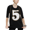Black Top With Sequinned Motif