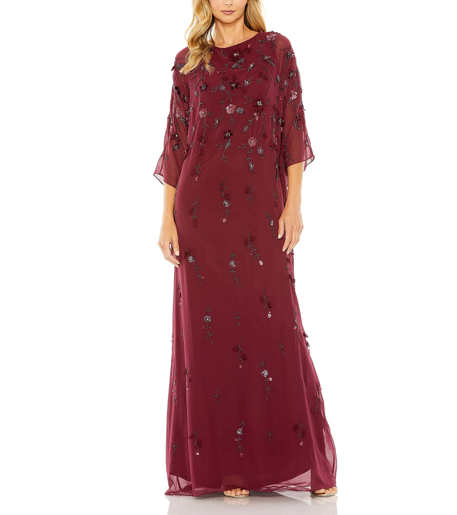 EMBELLISHED TRAPEZE DRESS Elilhaam