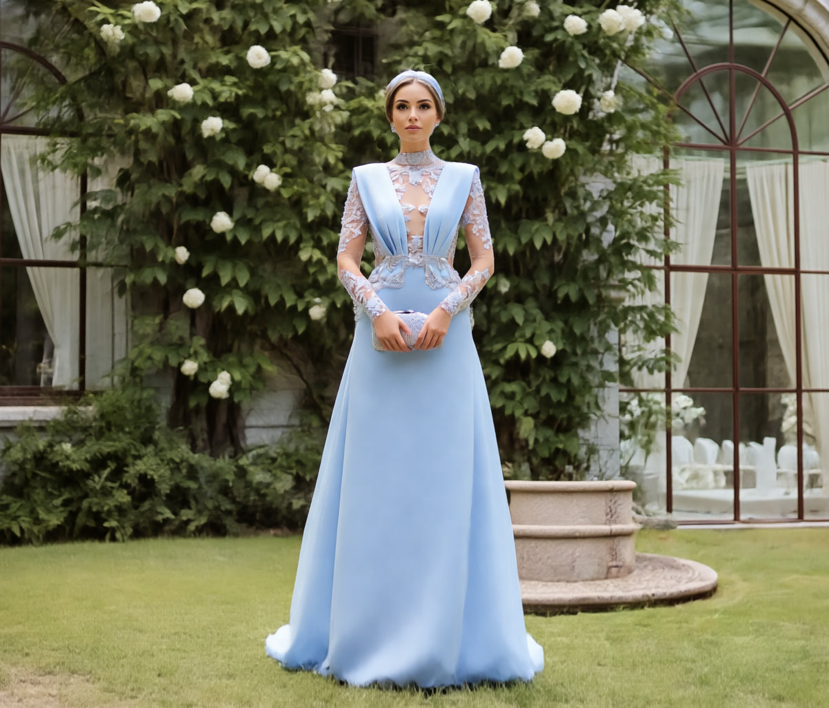Pink Quartz Muslin Dress With Cut-Outs by Tony Ward – Elilhaam