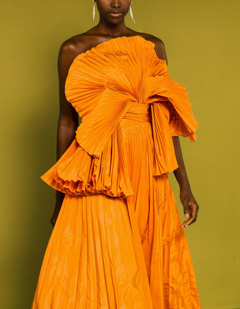 فستان موديل ملاوي برتقالي