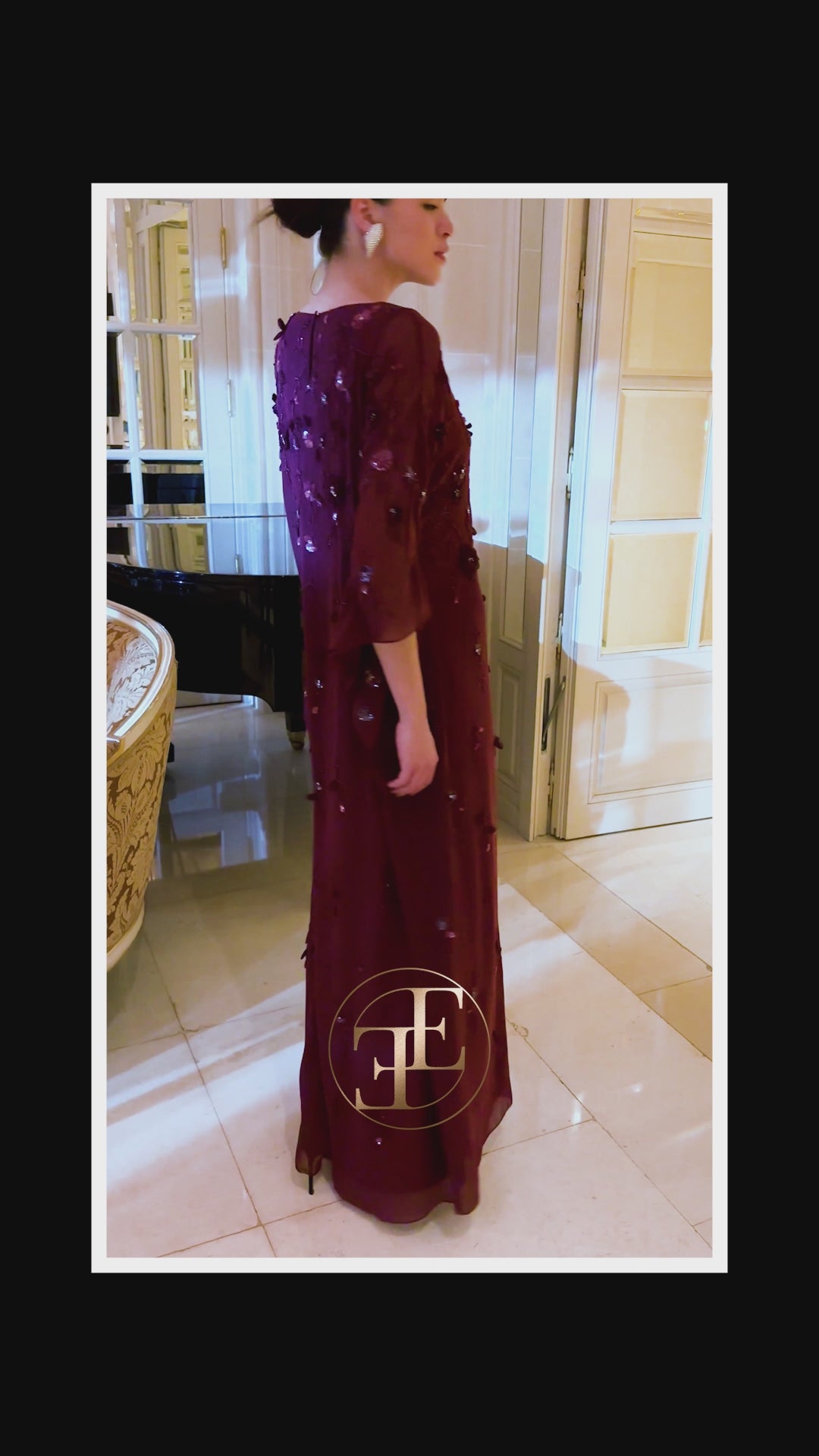 （US発）Mac Duggal レーストランペットイブニングドレス Gold Embellished Fringe Cap Sleeve Trumpet Gown - Mac Duggal